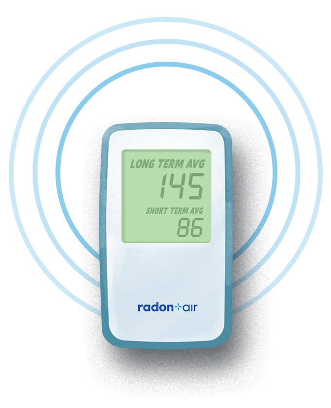 Radon gas monitor