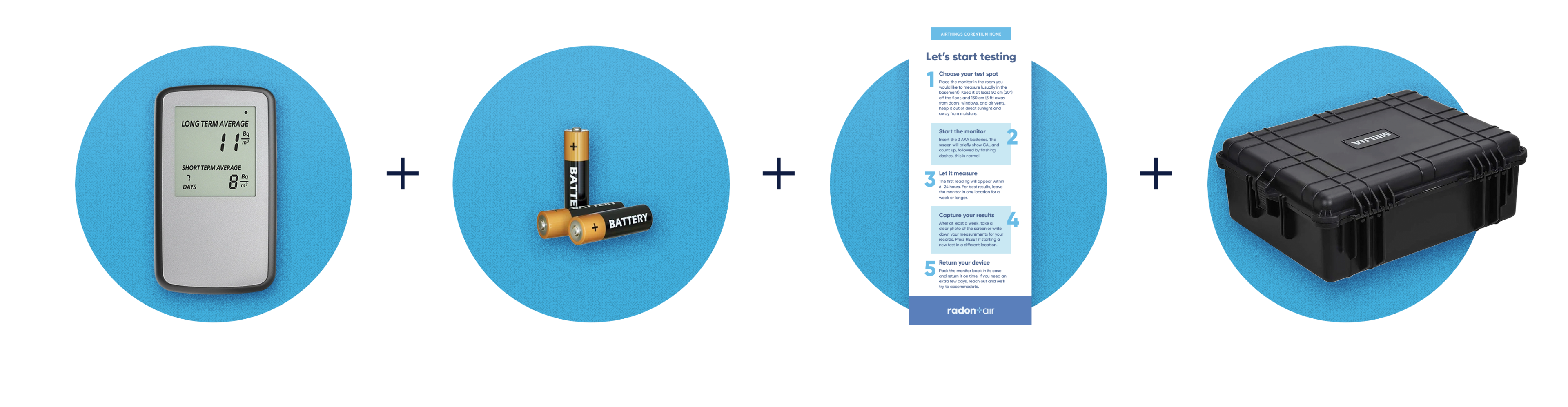 What's included What's included: Monitor, batteries, instructions, case